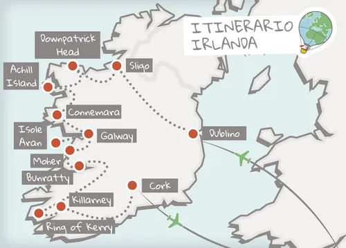 Mappa itinerario Irlanda 2026